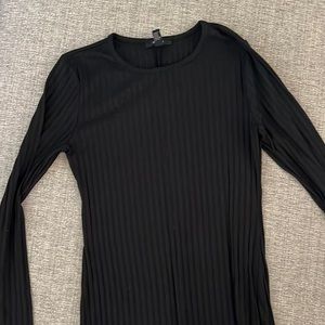 Black Longsleeve Midi Dress